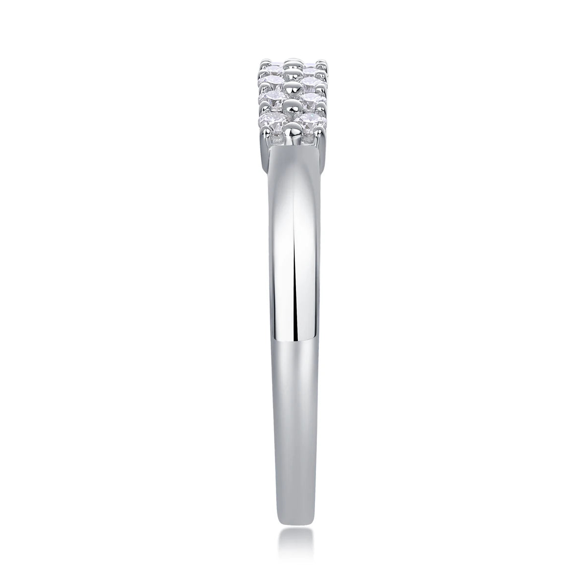 sterling silver jewelry - 26 Silver Ring SLM0158R-White-6 detail view