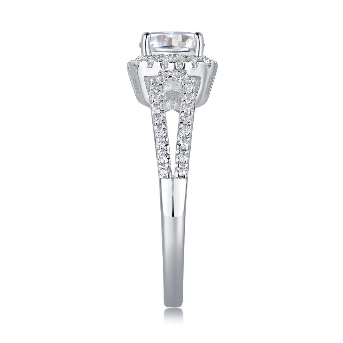 sterling silver jewelry - 36 Silver Ring SLM0148R-White-6 detail view