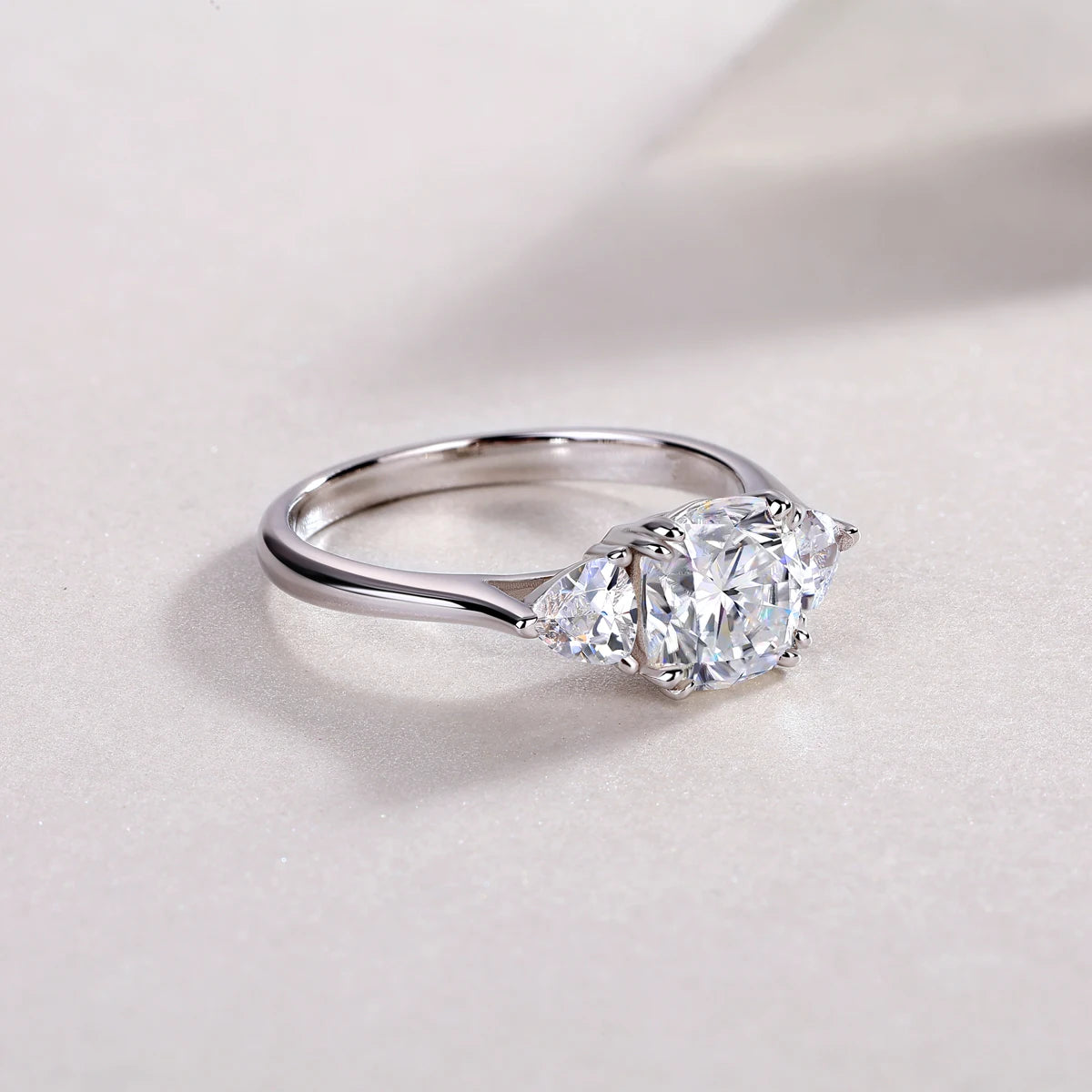 sterling silver jewelry - Silver Ring SLM0184R-White-6 detail view