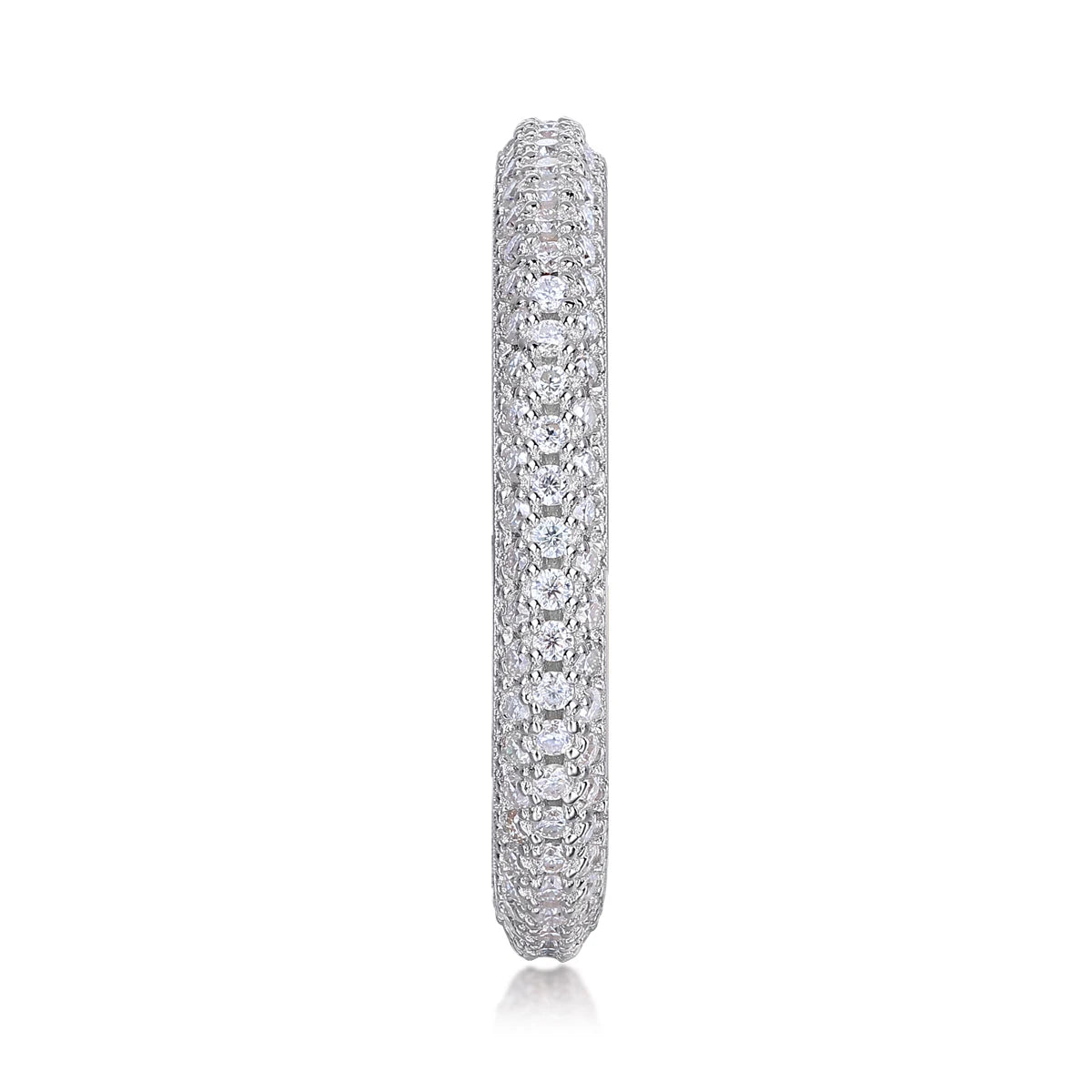 sterling silver jewelry - Silver Ring SLM0180R-White-6 detail view