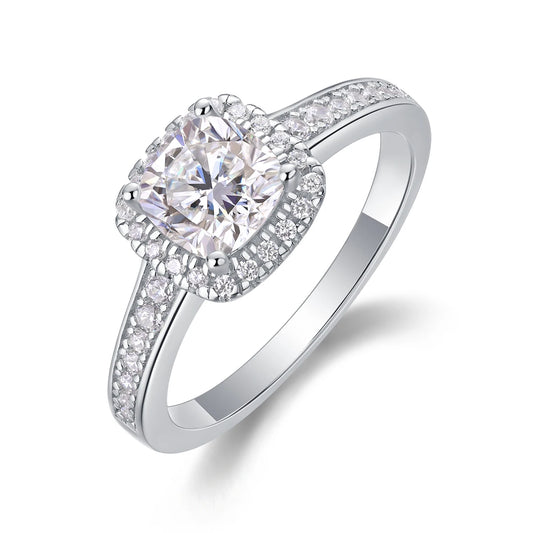 sterling silver jewelry - 30 Silver Ring SLM0154R-White-6 front view