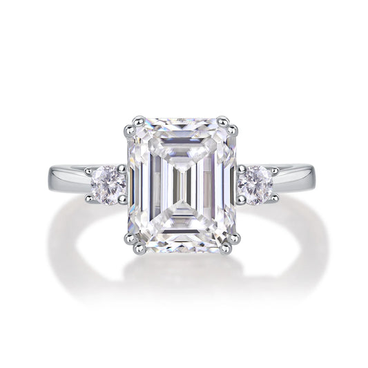 sterling silver jewelry - Silver Ring SLM0182R-White-6 front view