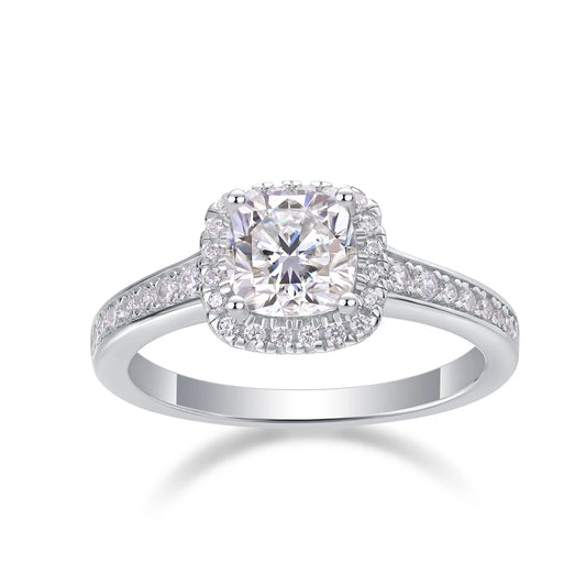 sterling silver jewelry - 30 Silver Ring SLM0154R-White-6 open view