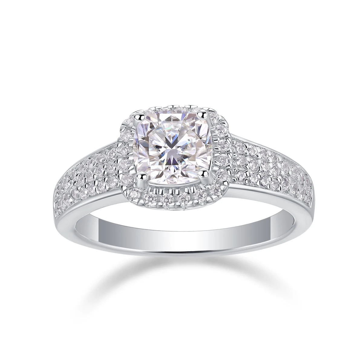 sterling silver jewelry - 37 Silver Ring SLM0147R-White-6 open view
