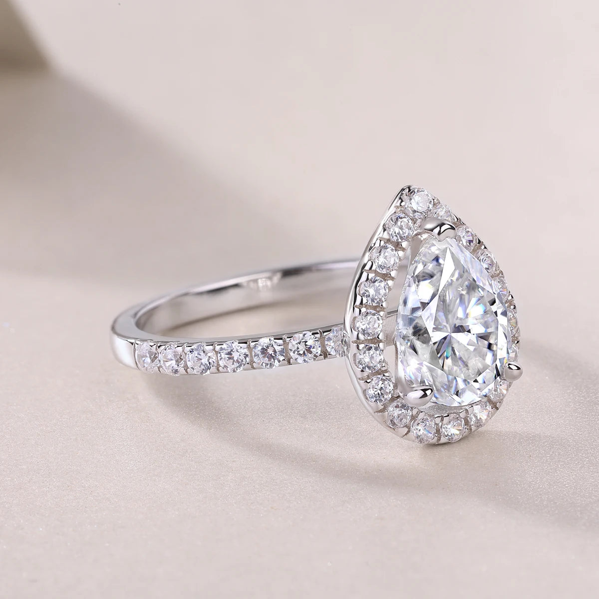 sterling silver jewelry - 10 Silver Ring SLM0175R-White-6 product view 06