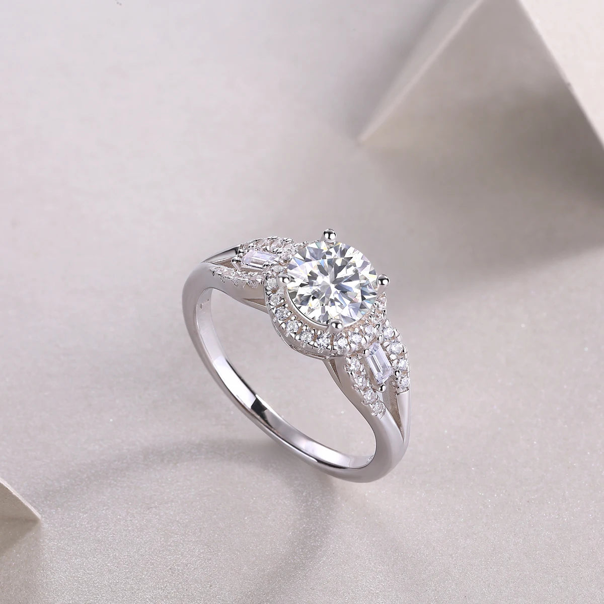 sterling silver jewelry - 11 Silver Ring SLM0174R-White-6 product view 06