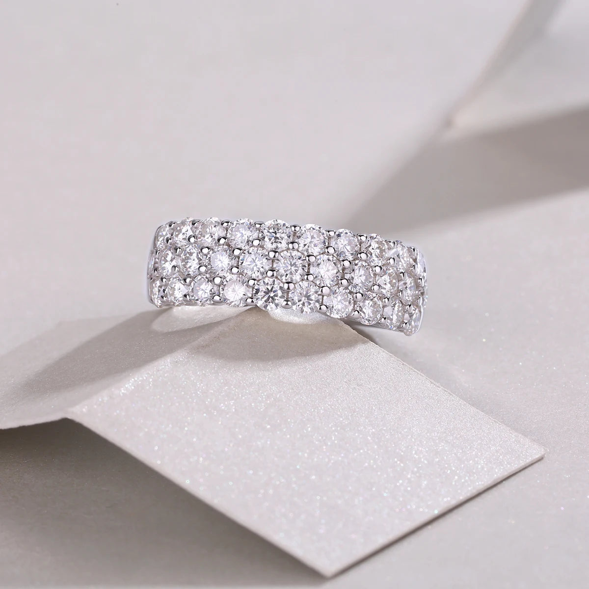 sterling silver jewelry - 18 Silver Ring SLM0166R-White-6 product view 05