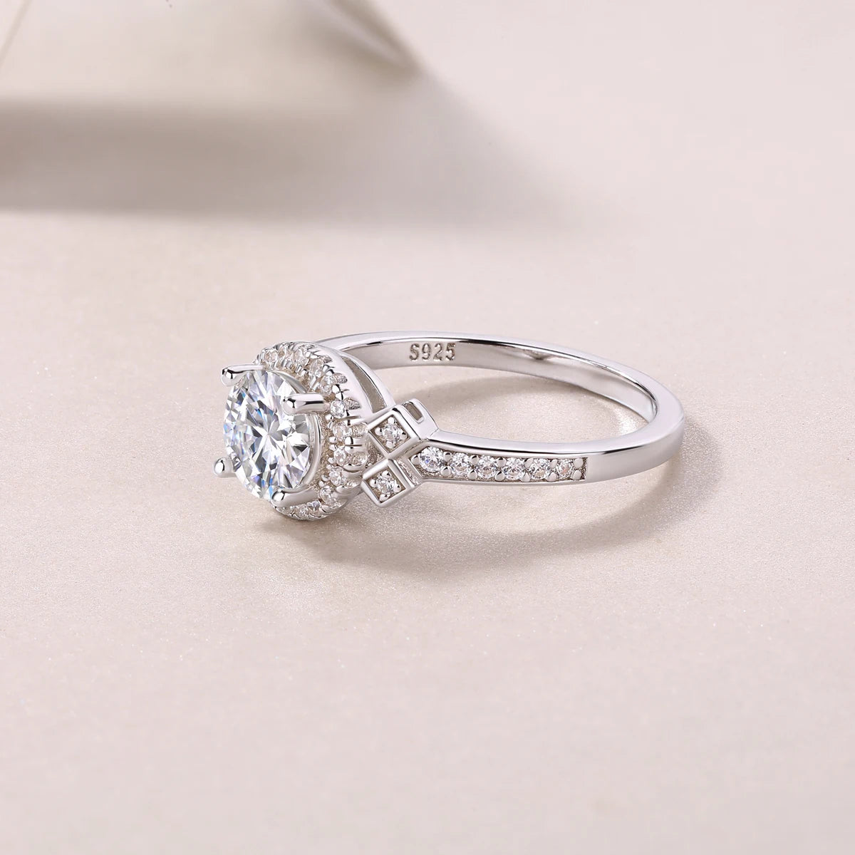 sterling silver jewelry - 35 Silver Ring SLM0149R-White-6 product view 05