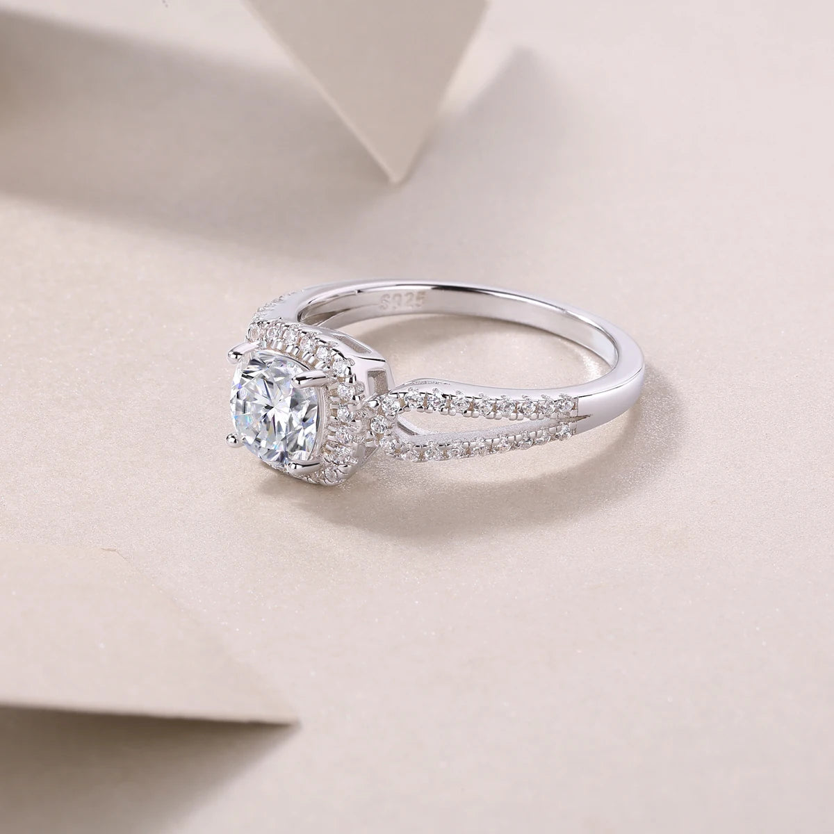 sterling silver jewelry - 36 Silver Ring SLM0148R-White-6 product view 06