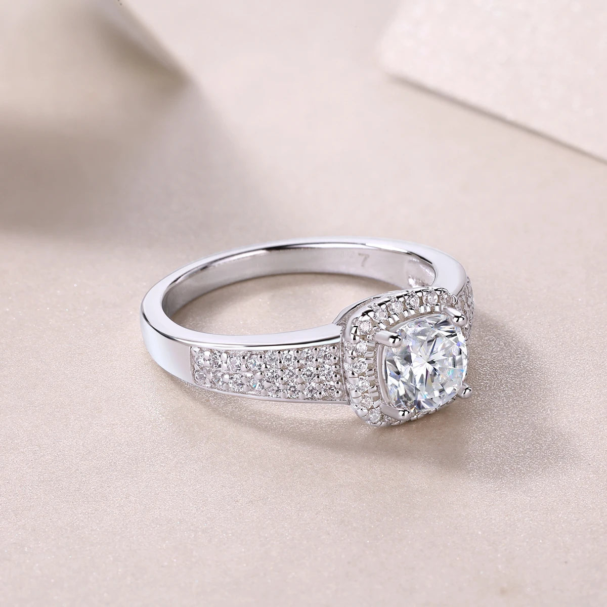 sterling silver jewelry - 37 Silver Ring SLM0147R-White-6 product view 06