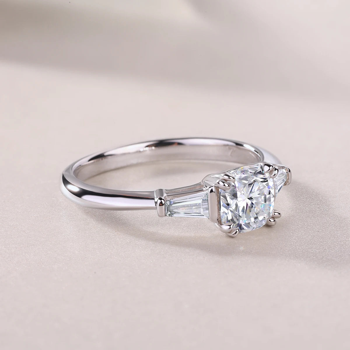 sterling silver jewelry - Silver Ring SLM0187R-White-6 product view 05