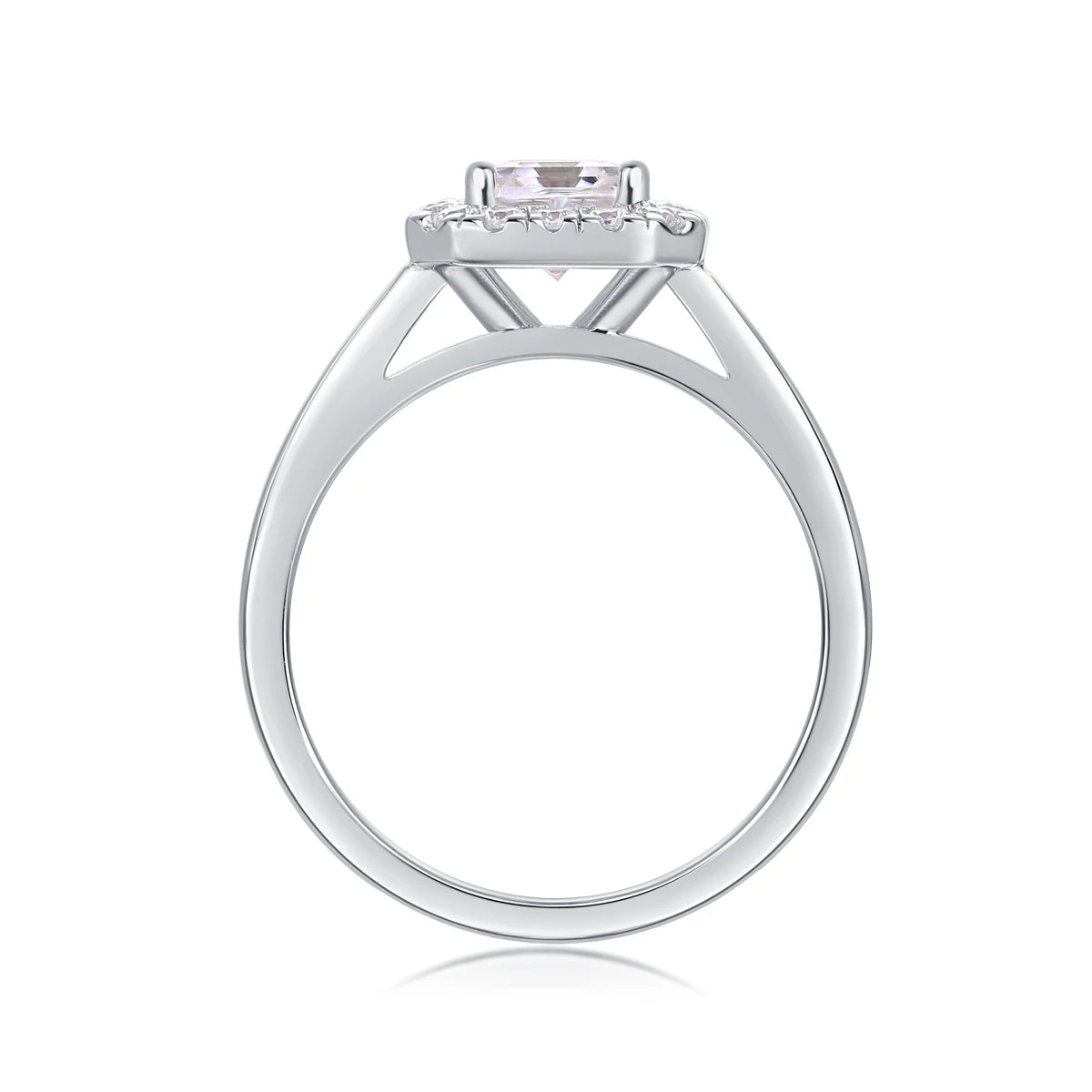 sterling silver jewelry - Silver Ring SLM0176R-White-6 side view