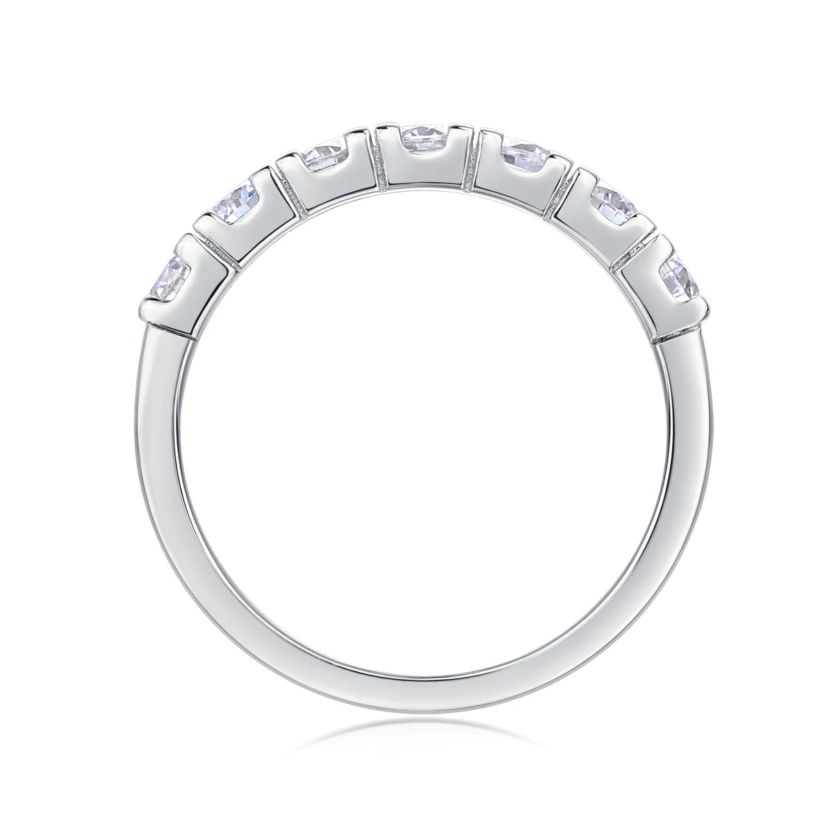 sterling silver jewelry - Silver Ring SLM0179R-White-6 side view