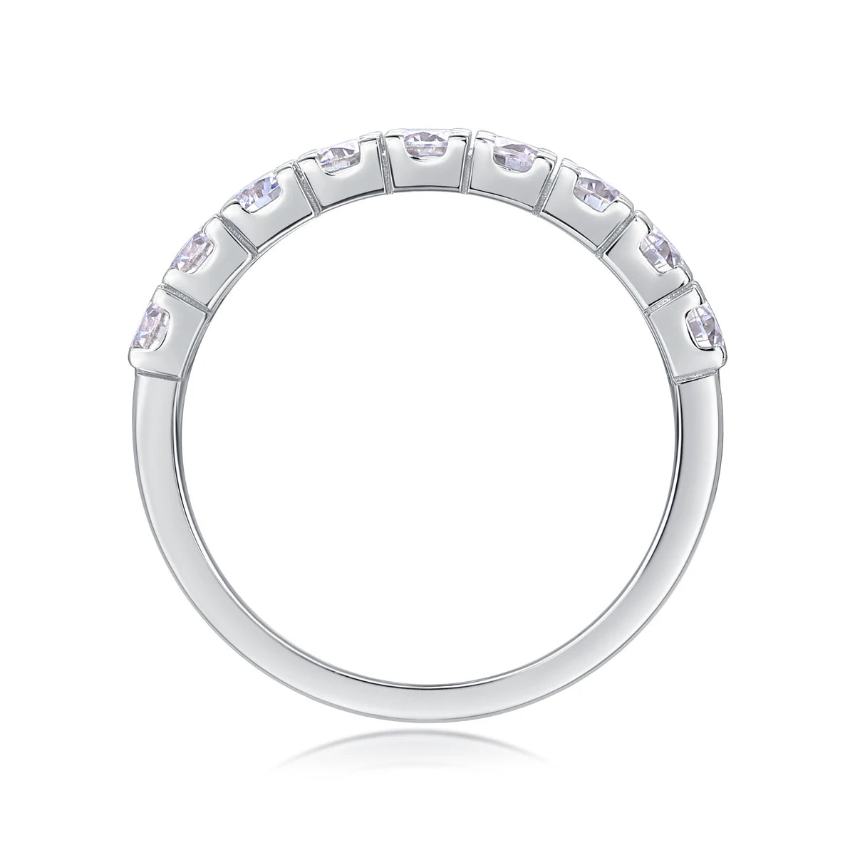 sterling silver jewelry - Silver Ring SLM0178R-White-6 side view