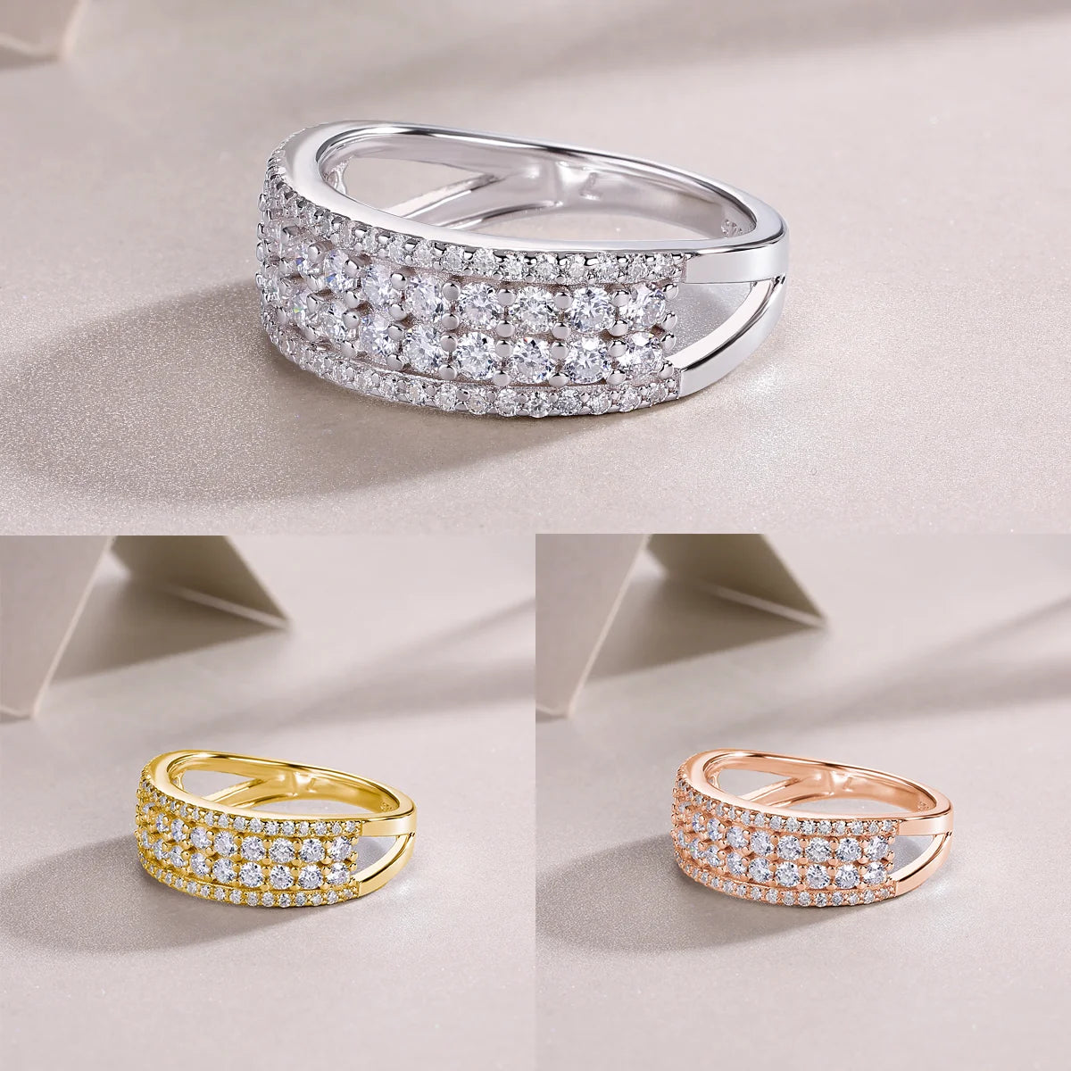 sterling silver jewelry - 925 Silver Rings Ring SLM0135R-Pink-5 detail view