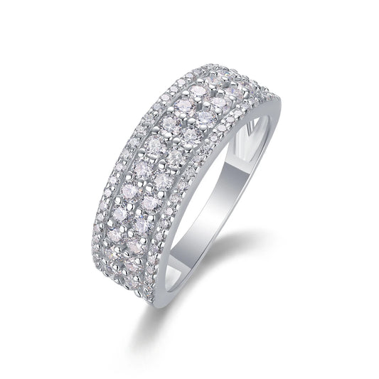 sterling silver jewelry - 925 Silver Rings Ring SLM0135R-Pink-5 front view