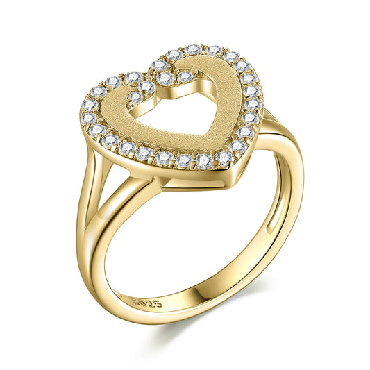 sterling silver jewelry - Silver Gold Rings SLZ0010R-catalogue-6 front view