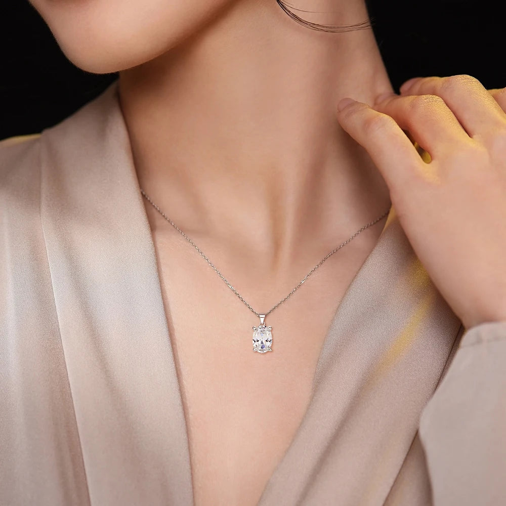 sterling silver jewelry - Silver Pendant Necklaces SLZ0005N-Rhodiun detail view