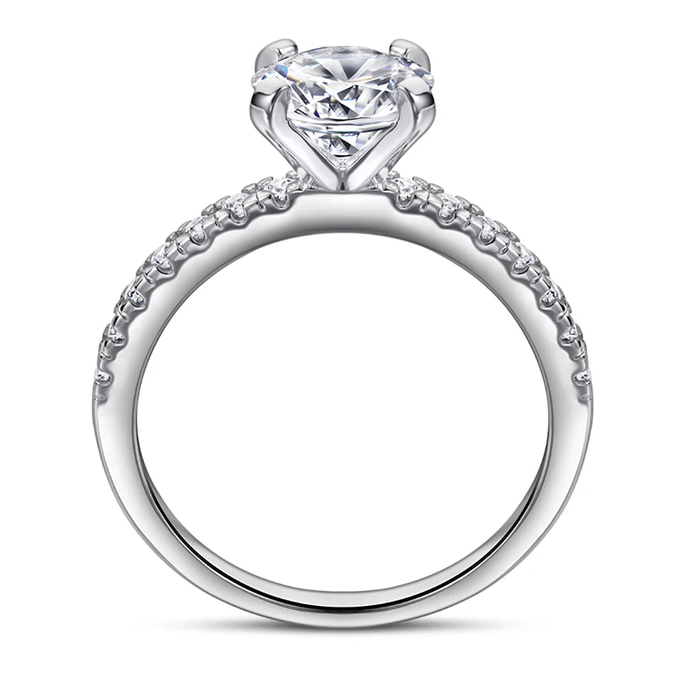 sterling silver jewelry - 925 Silver Gold Ring SLZ0047R-TL-011 rhodium plated-6 side view