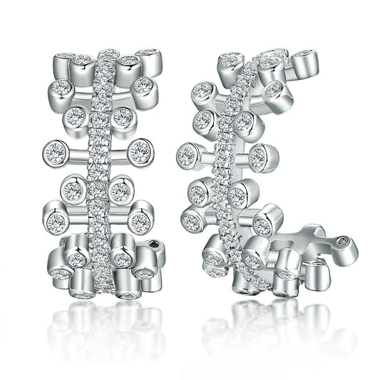 sterling silver jewelry - 925 Silver Earring SLM0030E-catalogue front view
