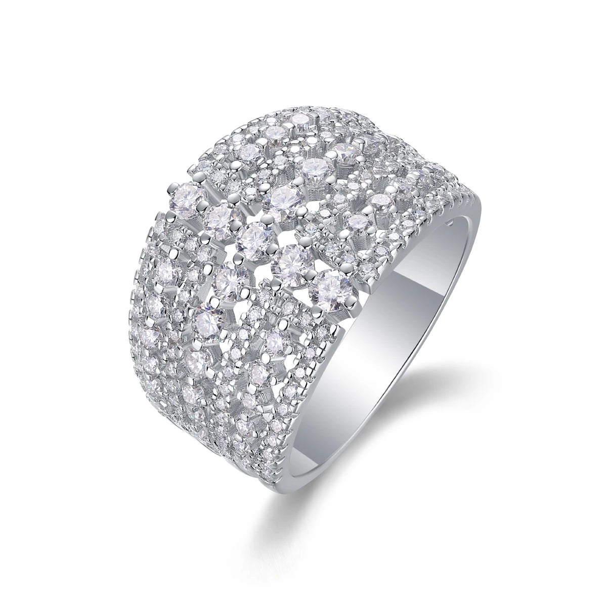 sterling silver jewelry - 925 Silver Rings Ring SLM0134R-silver-6 front view