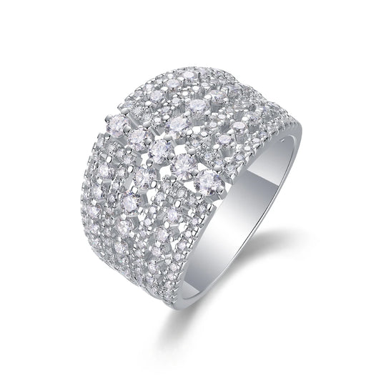 sterling silver jewelry - 925 Silver Rings Ring SLM0134R-silver-6 front view
