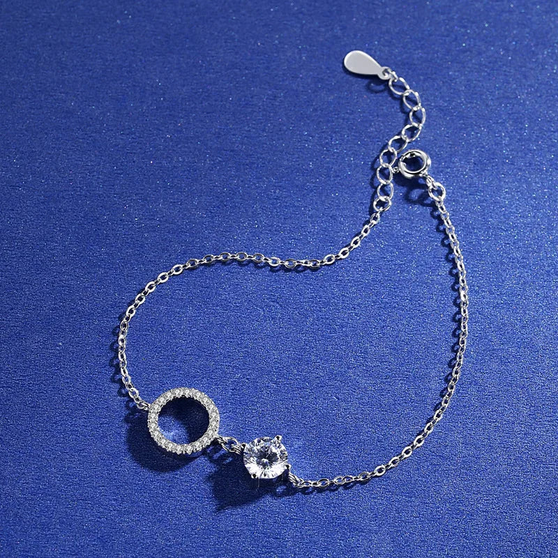 sterling silver jewelry - 925 Silver Bracelet SLM0002B-women bracelet-15+4cm detail view