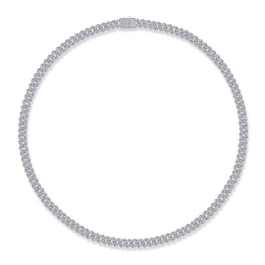 sterling silver jewelry - 925 Silver Bracelet SLM0034B-White-17cm/6.7in front view