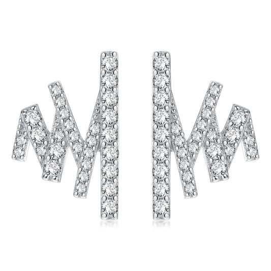 sterling silver jewelry - 925 Silver Earrings SLM0033E-catalogue front view