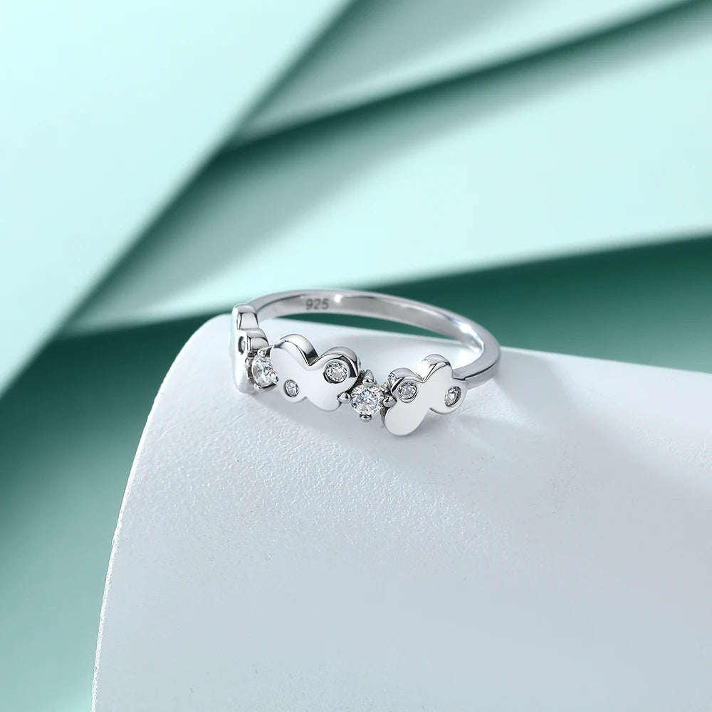 sterling silver jewelry - 925 Silver White Ring Rings SLZ0001R-catalogue-6 detail view
