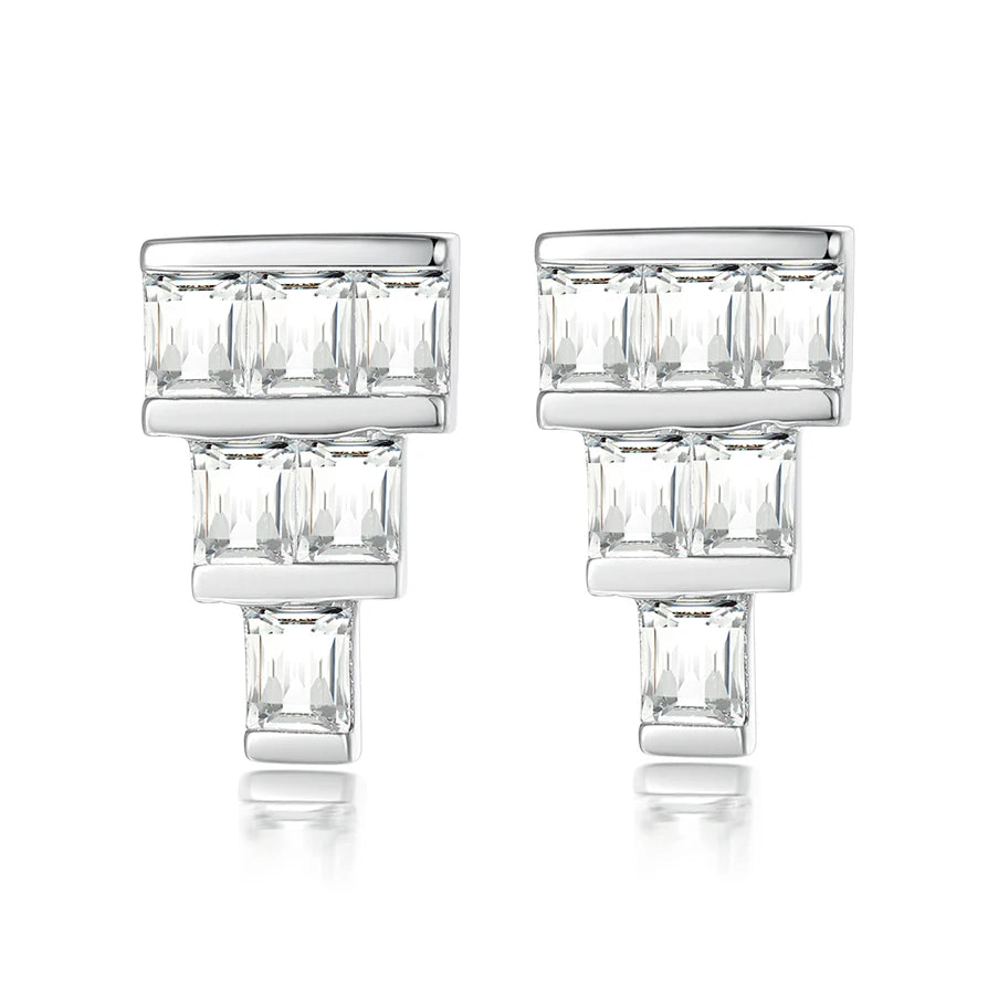 sterling silver jewelry - 925 Silver Earring Earrings SLM0018E-TLED130 front view