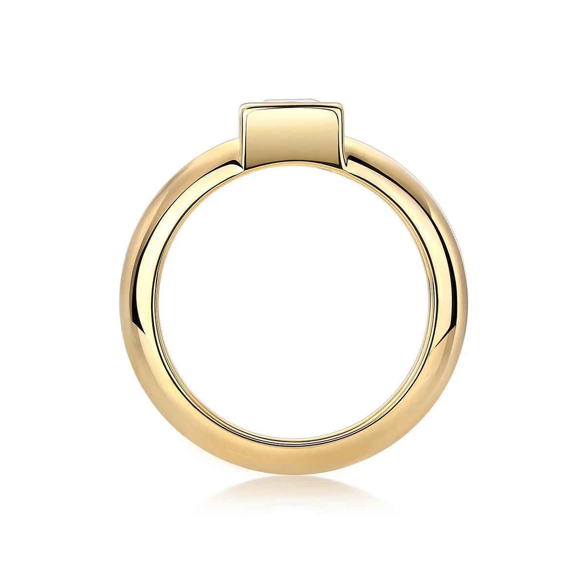 sterling silver jewelry - Gold Silver Ring SLM0125R-Gold-9 open view