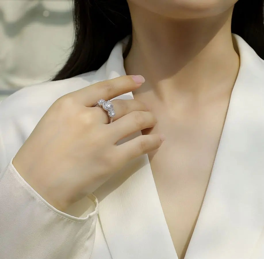 sterling silver jewelry - Ring SLM0117R-White-6 product view 05