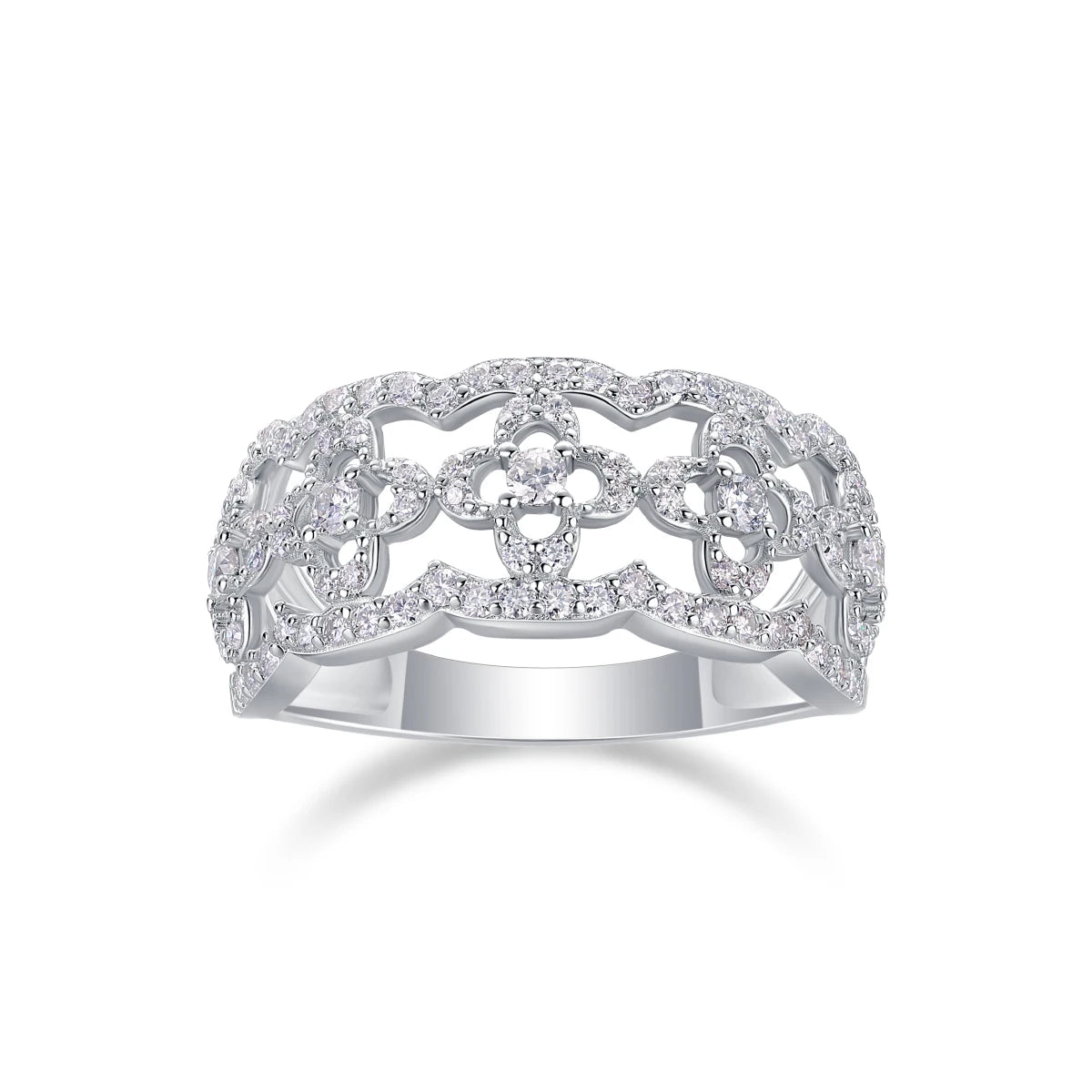 sterling silver jewelry - 925 Silver Ring SLM0136R-silver-6 open view