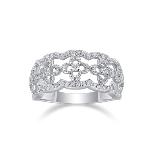sterling silver jewelry - 925 Silver Ring SLM0136R-silver-6 open view