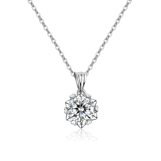 sterling silver jewelry - 925 Silver Pendant Necklace SLM0002N-5.0 CT-45cm AJ front view