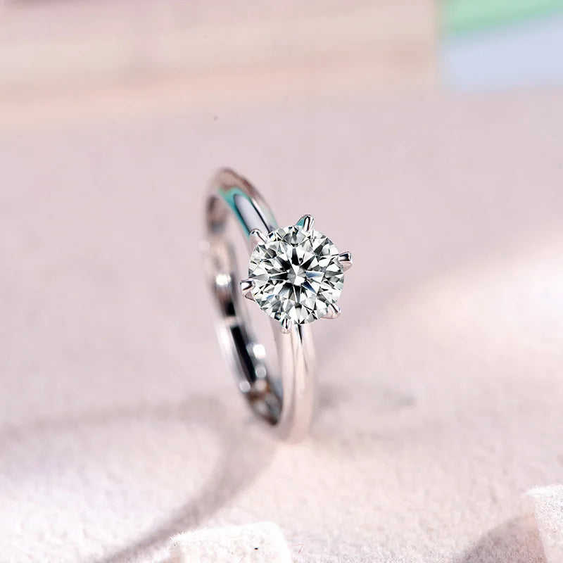 sterling silver jewelry - 925 Silver Ring SLM0002R-1.0 CT-AJ side view