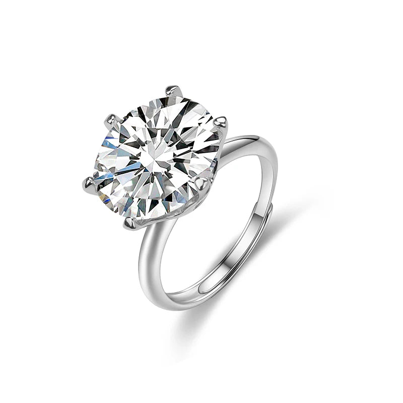 sterling silver jewelry - 925 Silver Ring SLM0004R-10.0 CT-AJ front view