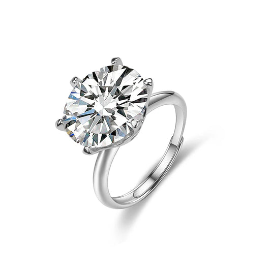 sterling silver jewelry - 925 Silver Ring SLM0004R-10.0 CT-AJ front view