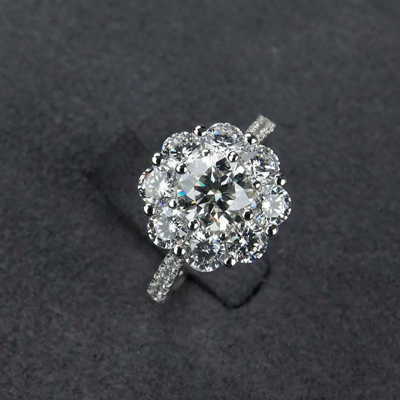 sterling silver jewelry - 925 Silver Rings SLM0005R-1.0 CT-AJ open view