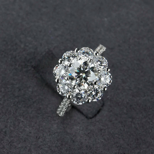 sterling silver jewelry - 925 Silver Rings SLM0005R-1.0 CT-AJ open view