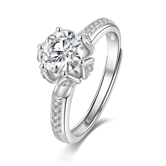 sterling silver jewelry - 925 Silver Ring SLM0008R-2 CT-AJ front view