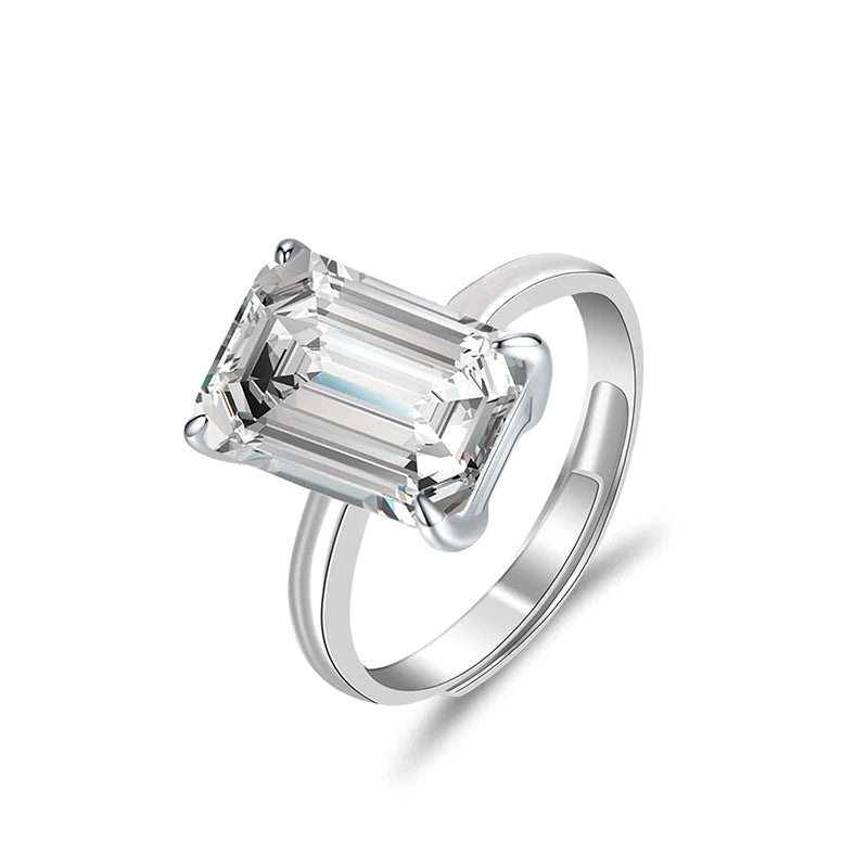 sterling silver jewelry - 925 Silver Ring SLM0010R-5.0 CT-AJ front view