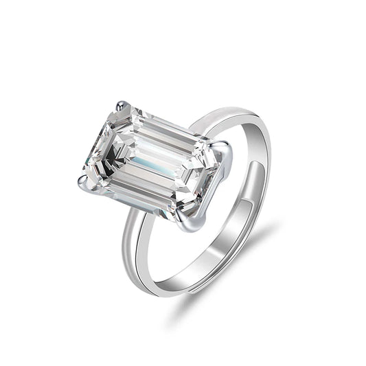 sterling silver jewelry - 925 Silver Ring SLM0010R-5.0 CT-AJ front view