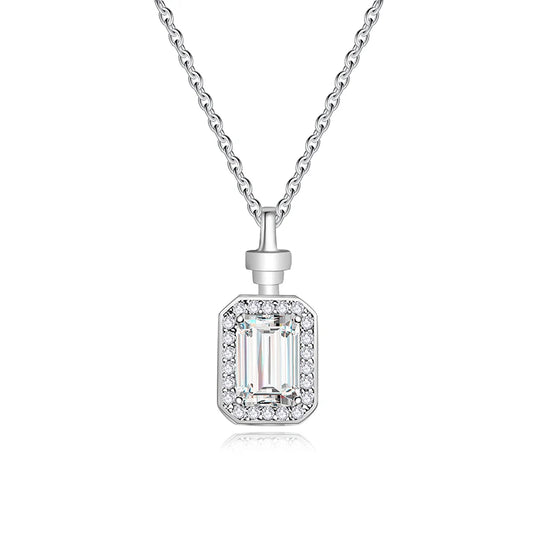 sterling silver jewelry - 925 Silver Pendant Necklace SLM0011N-1 CT-40-45cm AJ front view