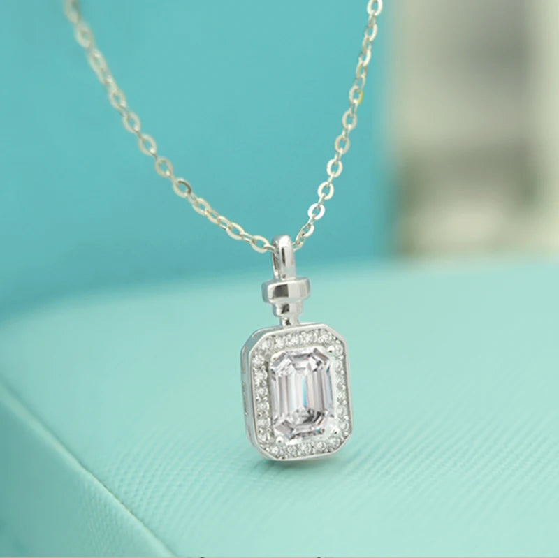 sterling silver jewelry - 925 Silver Pendant Necklace SLM0011N-1 CT-40-45cm AJ open view