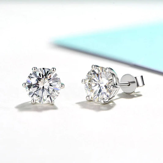sterling silver jewelry - 925 Silver Earrings SLM0005E-1 CT * 2 open view