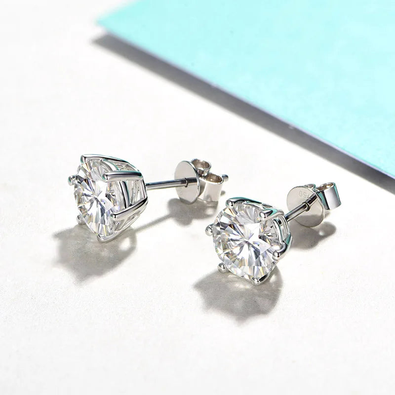 sterling silver jewelry - 925 Silver Earrings SLM0005E-1 CT * 2 product view 05
