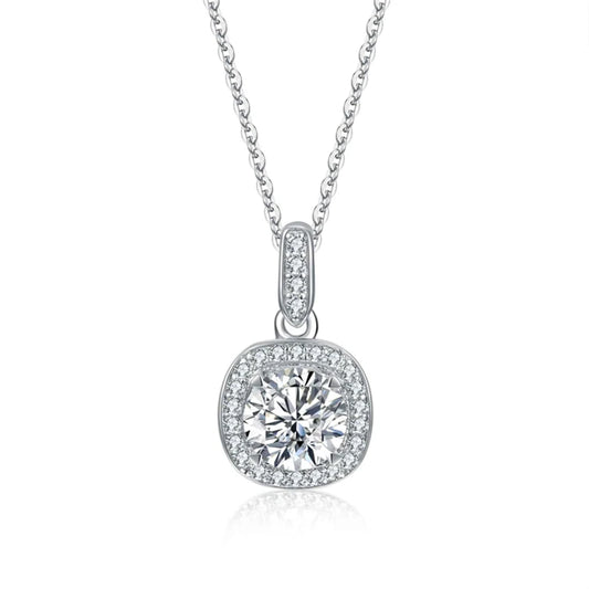 sterling silver jewelry - 925 Silver Pendant Necklace SLM0022N-2 CT-40-45cm AJ front view