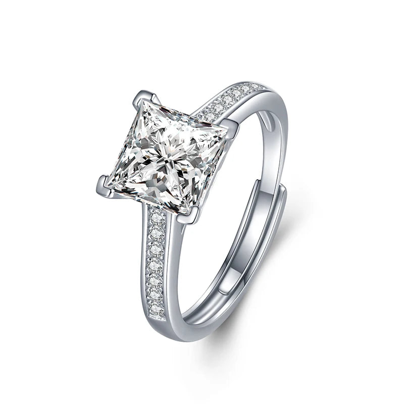 sterling silver jewelry - 925 Silver Ring SLM0023R-1.0 CT-AJ front view